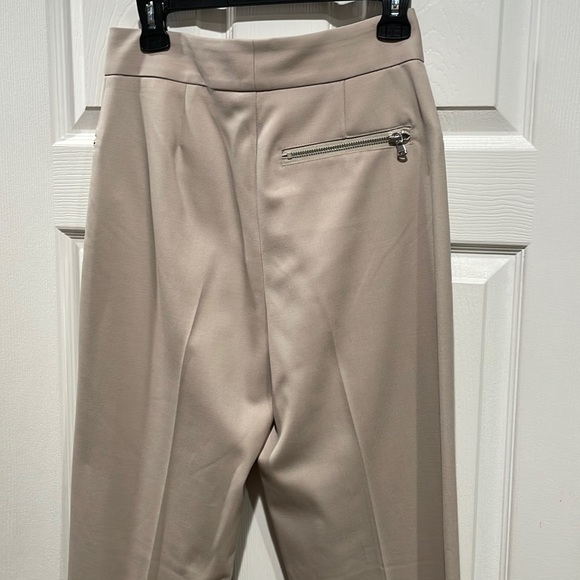 REISS Miller high rise straight leg pintuck trousers in stone color NWOT - Picture 7 of 17